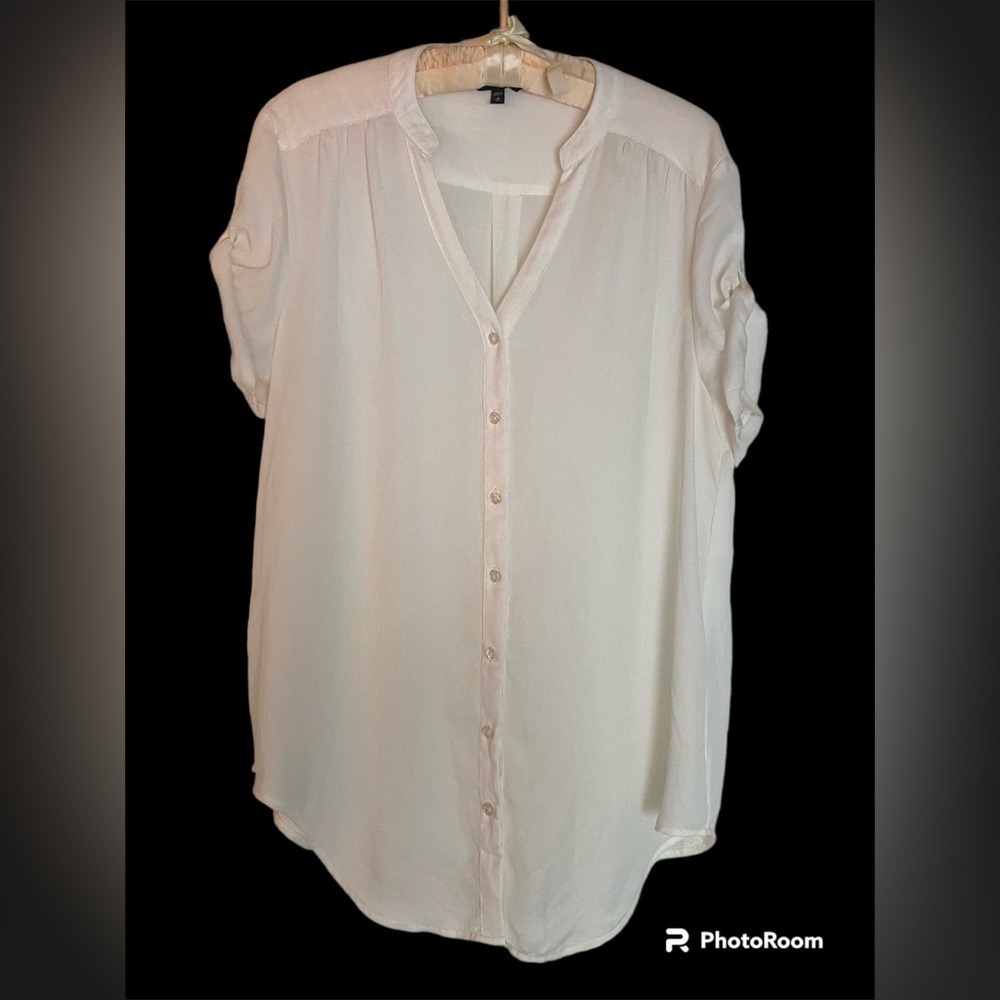 Express Sheer Button Down Top